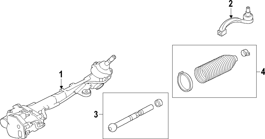 Diagram STEERING GEAR & LINKAGE. for your 2019 Jaguar F-Pace   