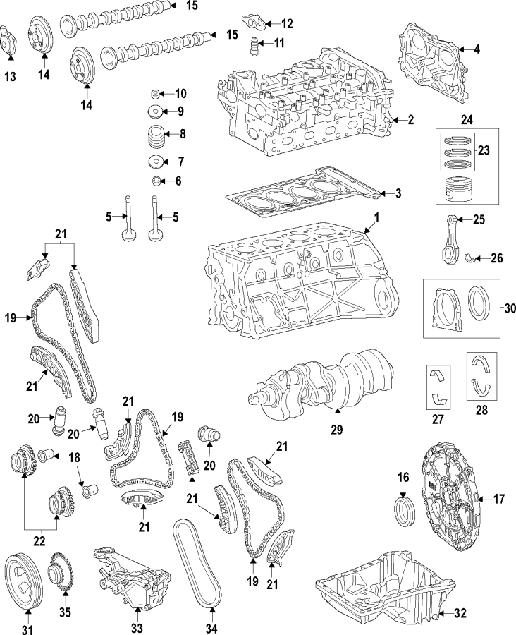12Camshaft & timing. Crankshaft & bearings. Cylinder head & valves. Lubrication. Mounts. Pistons. Rings & bearings.https://images.simplepart.com/images/parts/motor/fullsize/F36F070.png