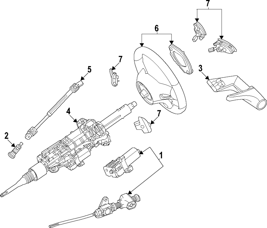 6Steering column. Steering wheel.https://images.simplepart.com/images/parts/motor/fullsize/F36H080.png