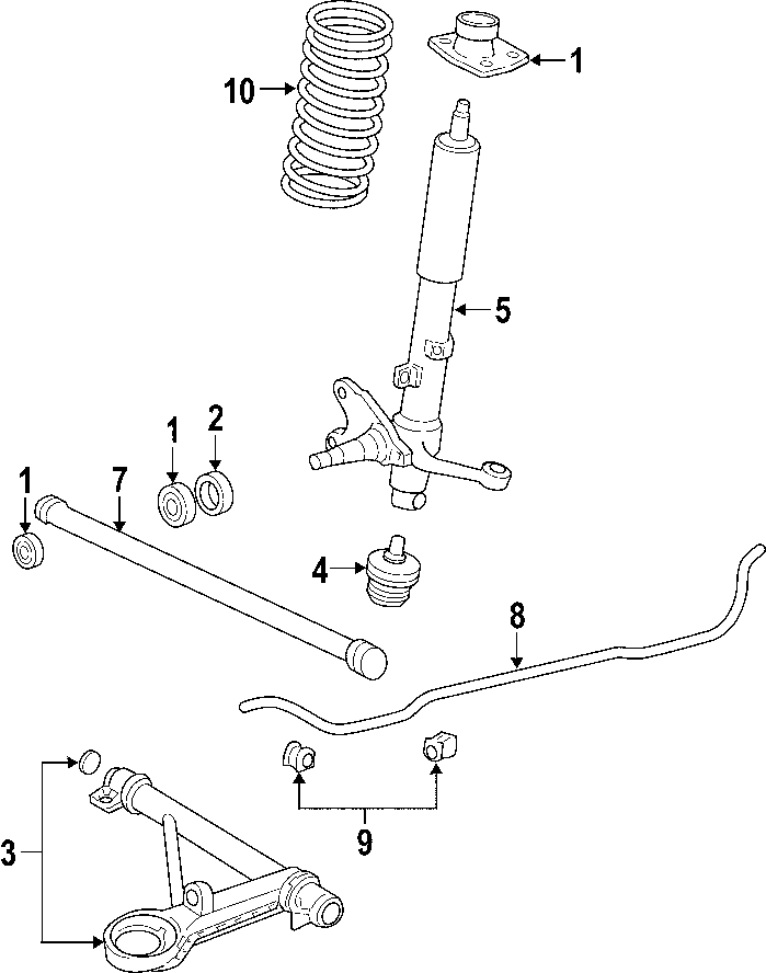 2FRONT SUSPENSION. LOWER CONTROL ARM. STABILIZER BAR. SUSPENSION COMPONENTS.https://images.simplepart.com/images/parts/motor/fullsize/F400260.png