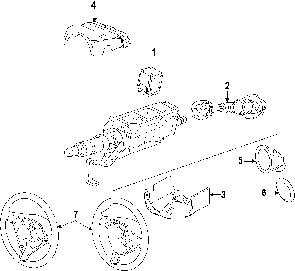 STEERING COLUMN. STEERING WHEEL.