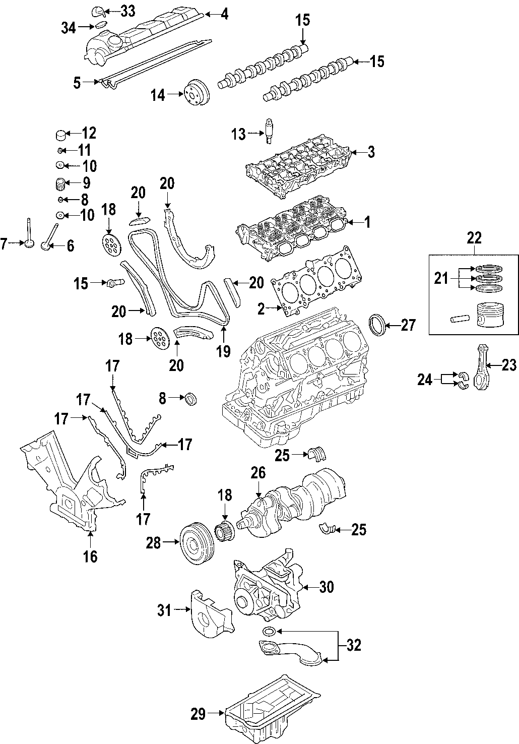 2CAMSHAFT & TIMING. CRANKSHAFT & BEARINGS. CYLINDER HEAD & VALVES. LUBRICATION. MOUNTS. PISTONS. RINGS & BEARINGS.https://images.simplepart.com/images/parts/motor/fullsize/F403060.png