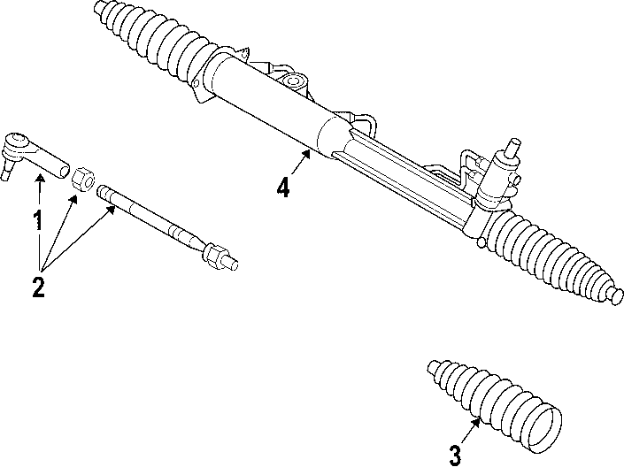 Diagram P/S PUMP & HOSES. STEERING GEAR & LINKAGE. for your Porsche Cayenne  