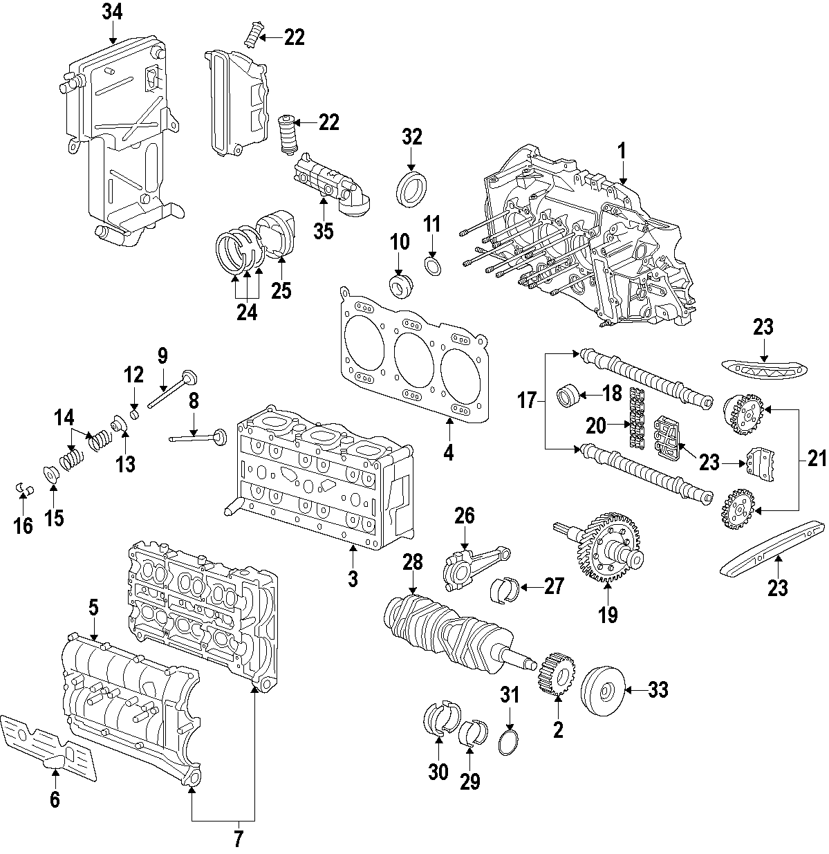 Diagram CAMSHAFT & TIMING. CRANKSHAFT & BEARINGS. CYLINDER HEAD & VALVES. LUBRICATION. MOUNTS. PISTONS. RINGS & BEARINGS. for your 2010 Porsche Cayenne  Turbo S Sport Utility 