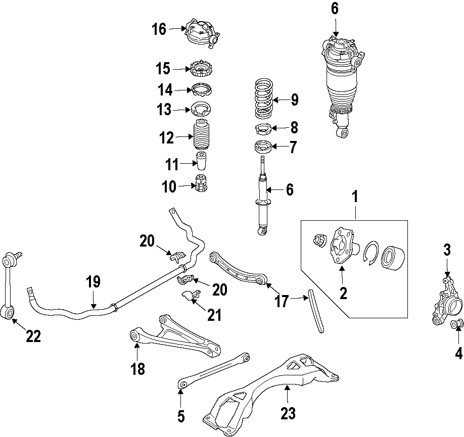 Diagram REAR SUSPENSION. for your Porsche