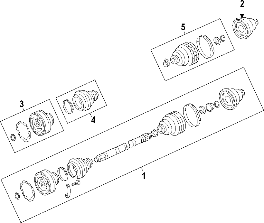 Diagram Drive axles. Axle shafts & joints. for your 2017 Porsche Cayenne 3.6L V6 A/T S Sport Utility 