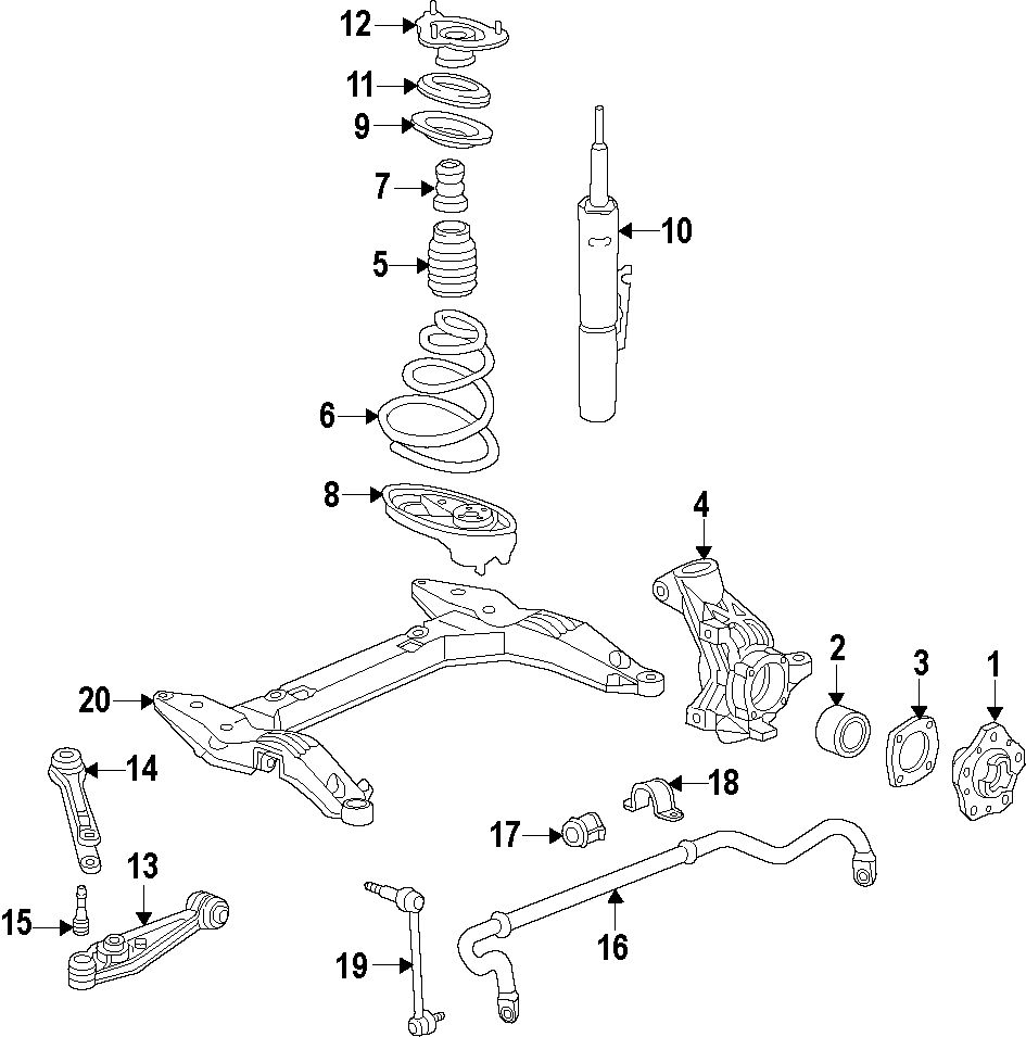 16FRONT SUSPENSION. LOWER CONTROL ARM. STABILIZER BAR. SUSPENSION COMPONENTS.https://images.simplepart.com/images/parts/motor/fullsize/F40K030.png