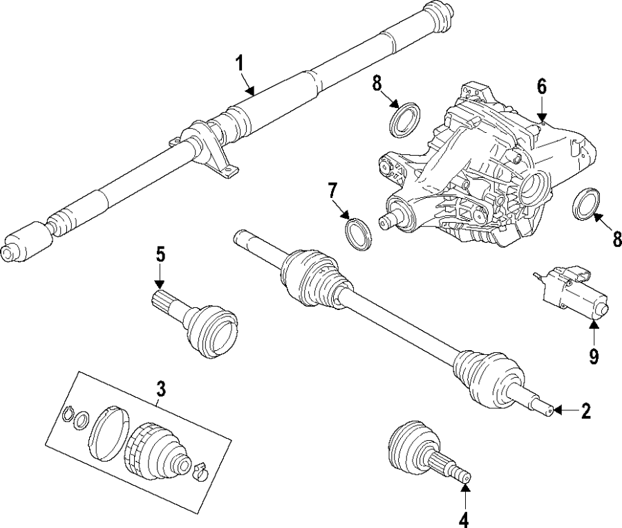 6Rear axle. Axle shafts & joints. Drive axles. Propeller shaft.https://images.simplepart.com/images/parts/motor/fullsize/F40M065.png