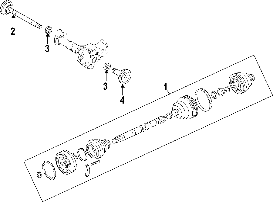 Diagram Drive axles. Axle shafts & joints. Front axle. for your 2017 Porsche Cayenne 3.6L V6 A/T S Sport Utility 