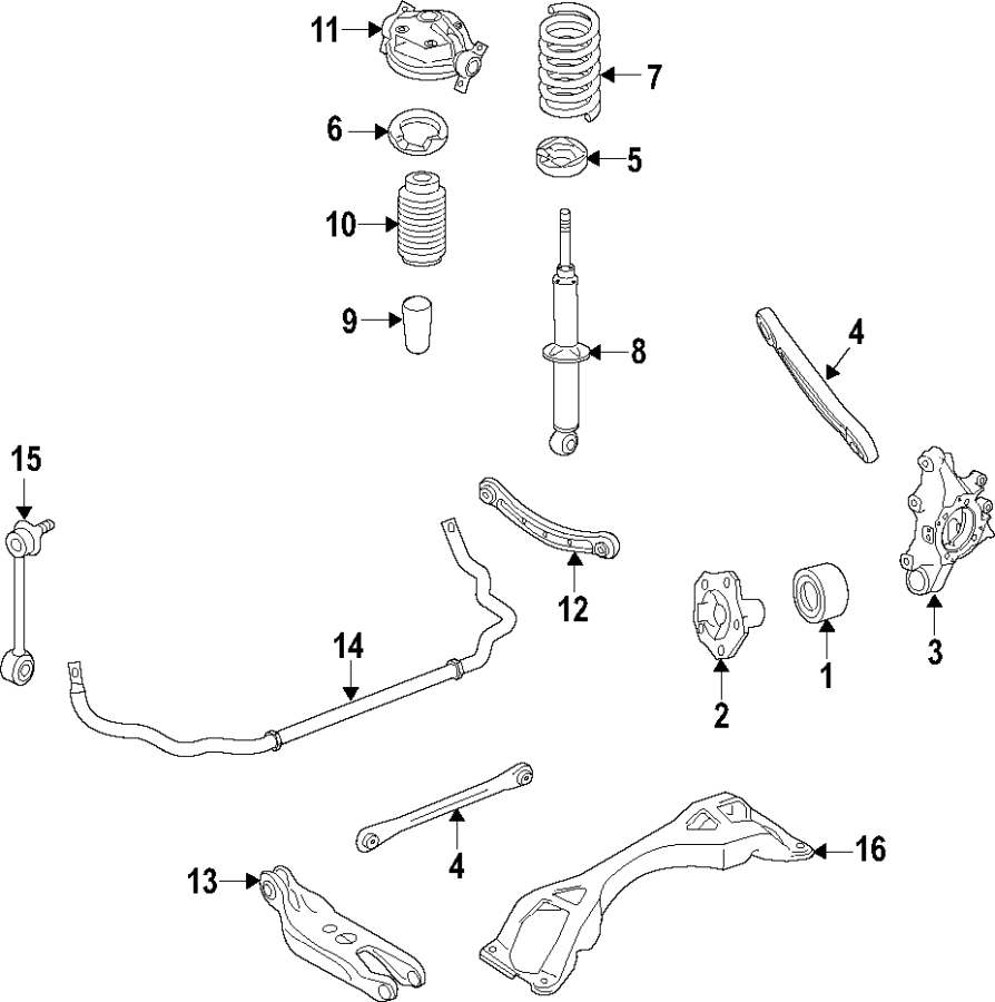 Diagram REAR SUSPENSION. for your 2021 Porsche Cayenne  Turbo S E-Hybrid Coupe Sport Utility 