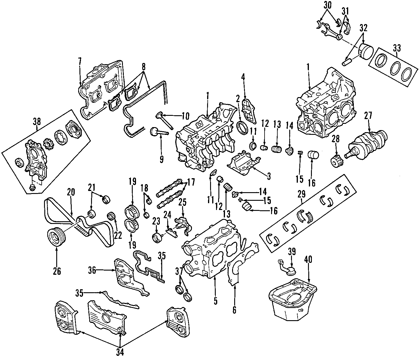 15CAMSHAFT & TIMING. CRANKSHAFT & BEARINGS. CYLINDER HEAD & VALVES. LUBRICATION. MOUNTS. PISTONS. RINGS & BEARINGS.https://images.simplepart.com/images/parts/motor/fullsize/F461040.png