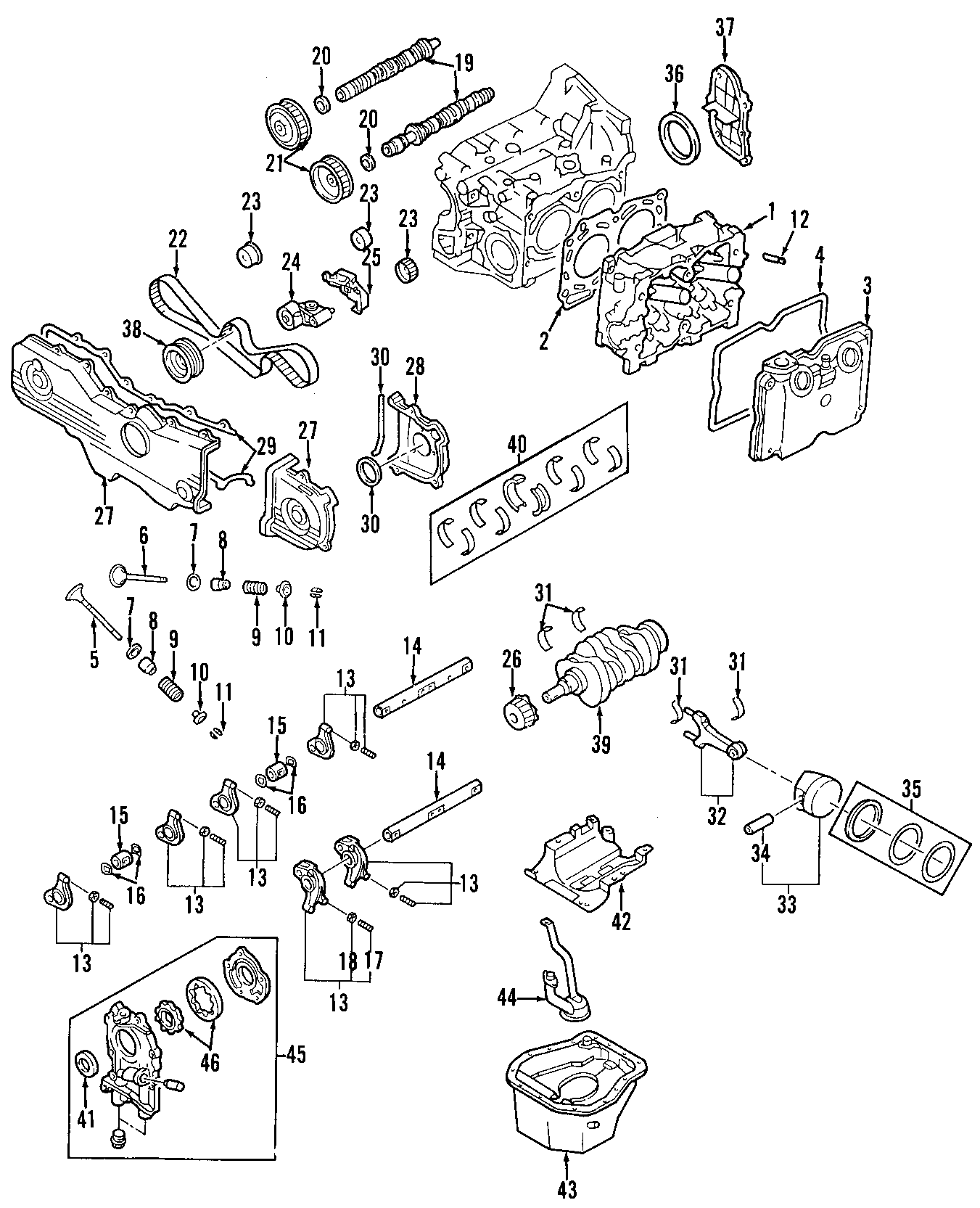 11CAMSHAFT & TIMING. CRANKSHAFT & BEARINGS. CYLINDER HEAD & VALVES. LUBRICATION. MOUNTS. PISTONS. RINGS & BEARINGS.https://images.simplepart.com/images/parts/motor/fullsize/F461050.png