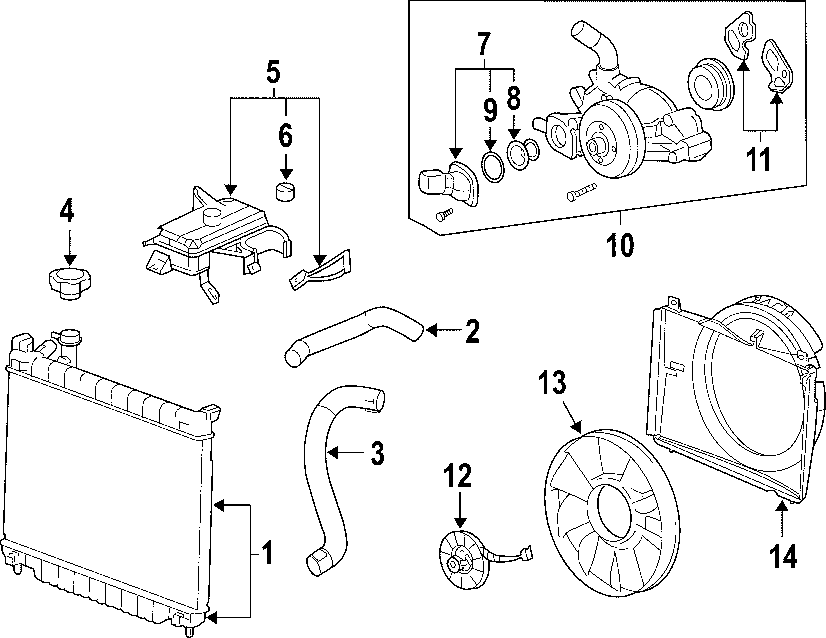 10COOLING SYSTEM. COOLING FAN. RADIATOR. WATER PUMP.https://images.simplepart.com/images/parts/motor/fullsize/F462040.png