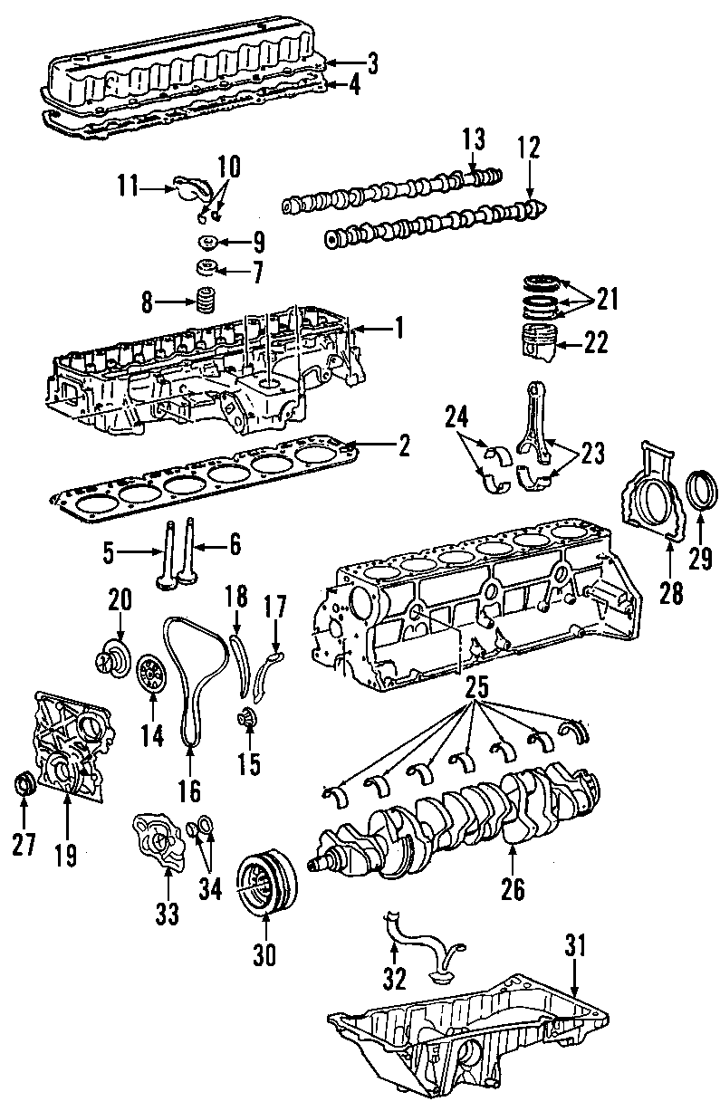 19CAMSHAFT & TIMING. CRANKSHAFT & BEARINGS. CYLINDER HEAD & VALVES. LUBRICATION. MOUNTS. PISTONS. RINGS & BEARINGS.https://images.simplepart.com/images/parts/motor/fullsize/F462050.png