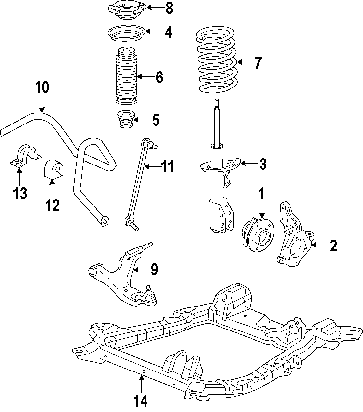 FRONT SUSPENSION. LOWER CONTROL ARM. RIDE CONTROL. STABILIZER BAR. SUSPENSION COMPONENTS.https://images.simplepart.com/images/parts/motor/fullsize/F46A050.png