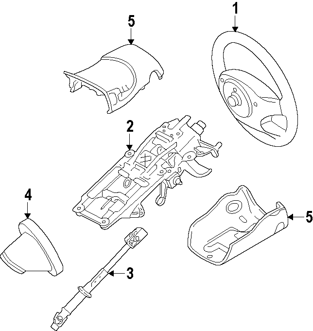 Diagram STEERING COLUMN. STEERING WHEEL. for your Lincoln MKT  