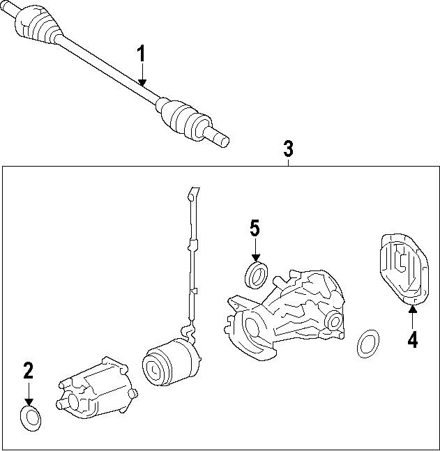 Diagram REAR AXLE. AXLE SHAFTS & JOINTS. DIFFERENTIAL. DRIVE AXLES. PROPELLER SHAFT. for your 2014 Lincoln MKS   