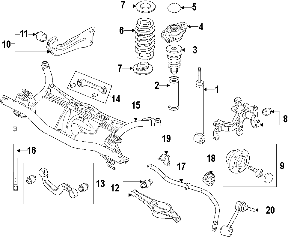 16REAR SUSPENSION. LOWER CONTROL ARM. REAR AXLE. SUSPENSION COMPONENTS.https://images.simplepart.com/images/parts/motor/fullsize/F508100.png