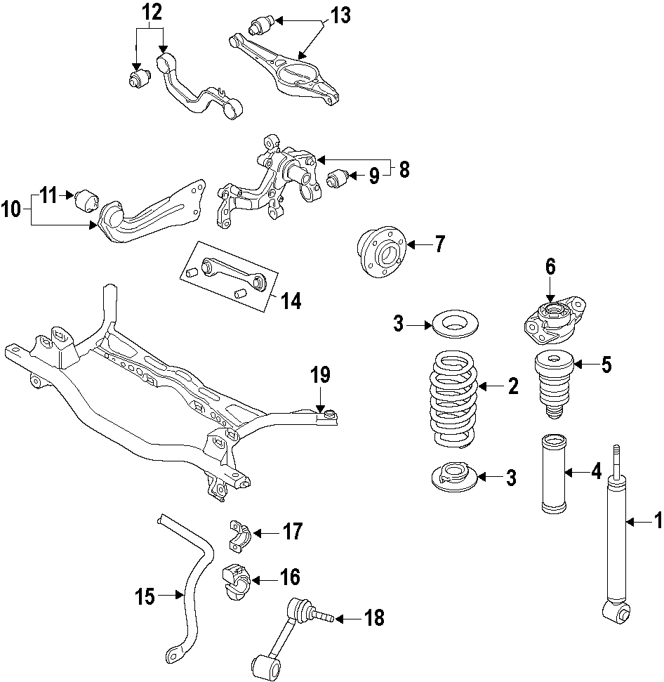 15REAR SUSPENSION. LOWER CONTROL ARM. STABILIZER BAR. SUSPENSION COMPONENTS. UPPER CONTROL ARM.https://images.simplepart.com/images/parts/motor/fullsize/F50A090.png