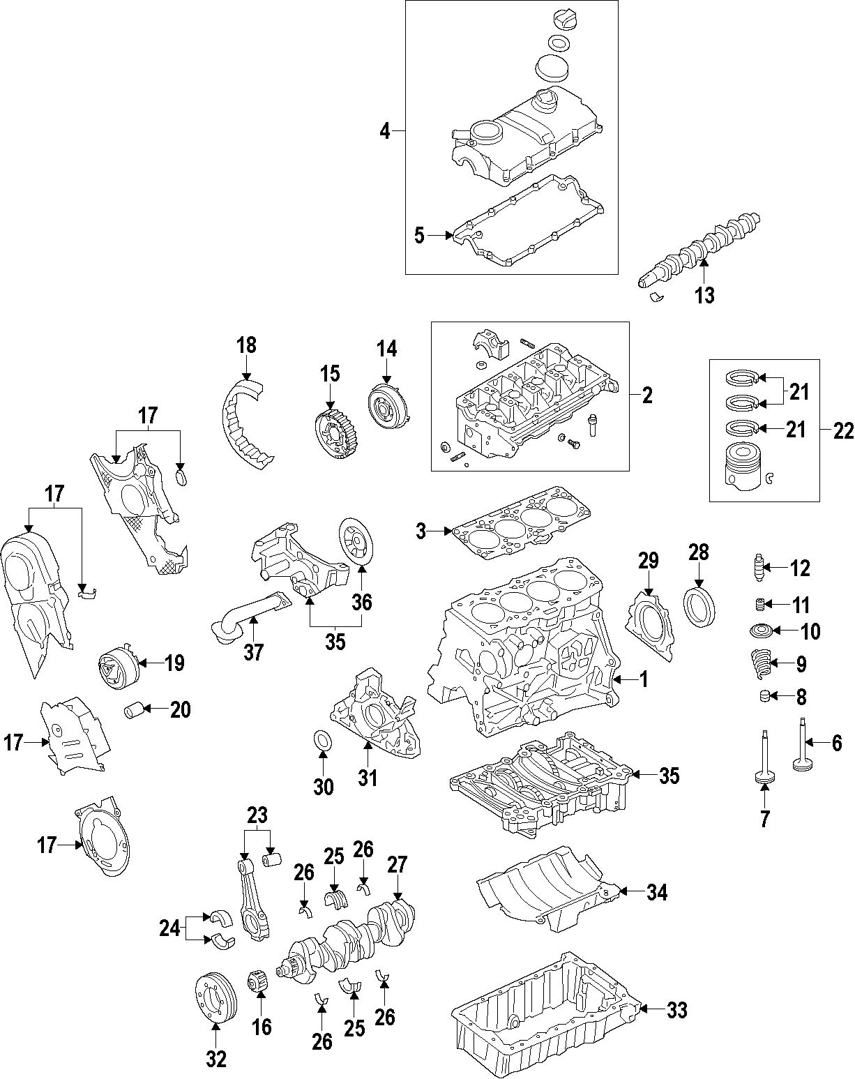 13CAMSHAFT & TIMING. CRANKSHAFT & BEARINGS. CYLINDER HEAD & VALVES. LUBRICATION. MOUNTS. PISTONS. RINGS & BEARINGS.https://images.simplepart.com/images/parts/motor/fullsize/F50B055.png