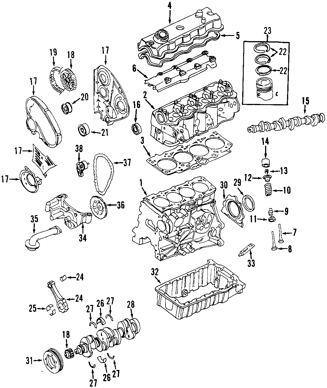 17CAMSHAFT & TIMING. CRANKSHAFT & BEARINGS. CYLINDER HEAD & VALVES. LUBRICATION. MOUNTS. PISTONS. RINGS & BEARINGS.https://images.simplepart.com/images/parts/motor/fullsize/F510050.png