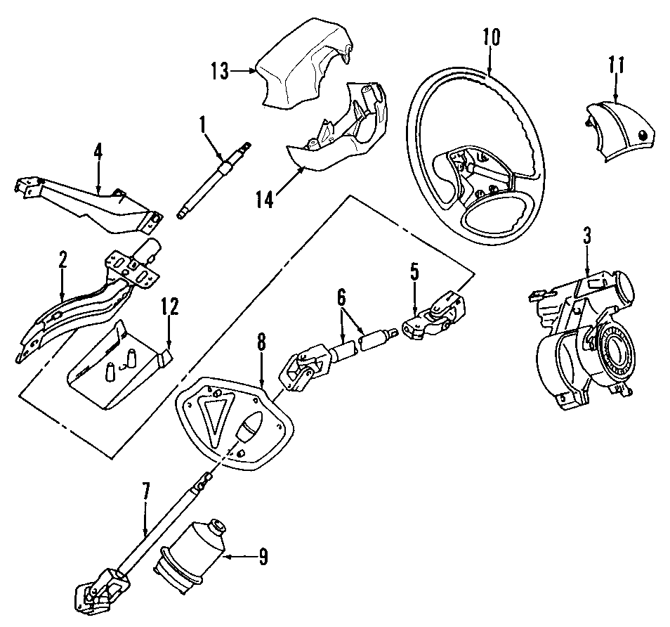 14STEERING COLUMN. STEERING WHEEL.https://images.simplepart.com/images/parts/motor/fullsize/F512080.png