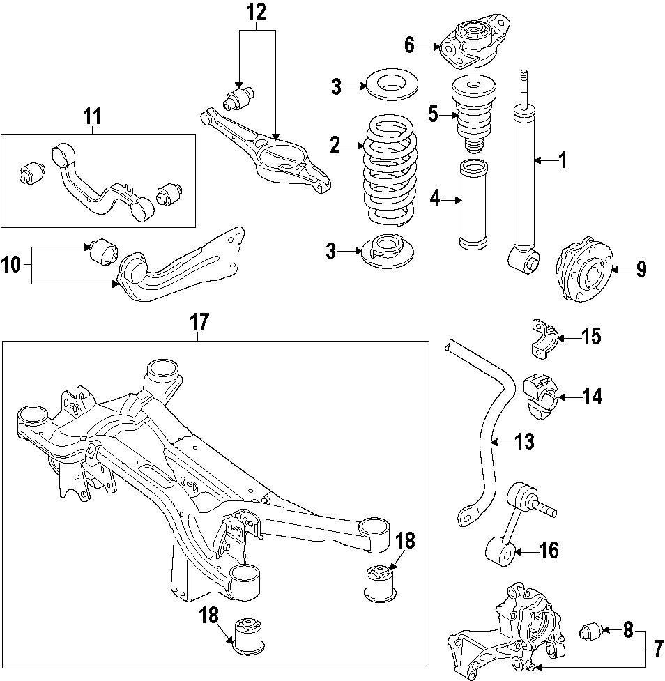 18REAR SUSPENSION. LOWER CONTROL ARM. STABILIZER BAR. SUSPENSION COMPONENTS. UPPER CONTROL ARM.https://images.simplepart.com/images/parts/motor/fullsize/F518100.png