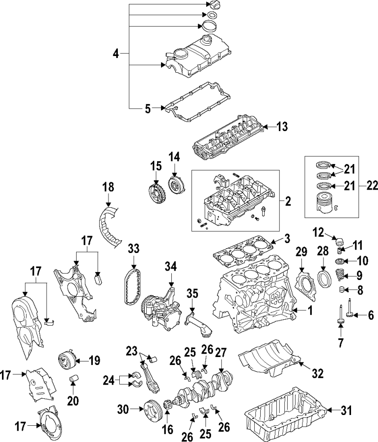 18CAMSHAFT & TIMING. CRANKSHAFT & BEARINGS. CYLINDER HEAD & VALVES. LUBRICATION. MOUNTS. PISTONS. RINGS & BEARINGS.https://images.simplepart.com/images/parts/motor/fullsize/F51C040.png