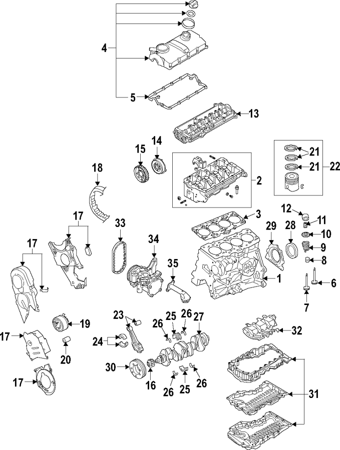 18CAMSHAFT & TIMING. CRANKSHAFT & BEARINGS. CYLINDER HEAD & VALVES. LUBRICATION. MOUNTS. PISTONS. RINGS & BEARINGS.https://images.simplepart.com/images/parts/motor/fullsize/F51D040.png