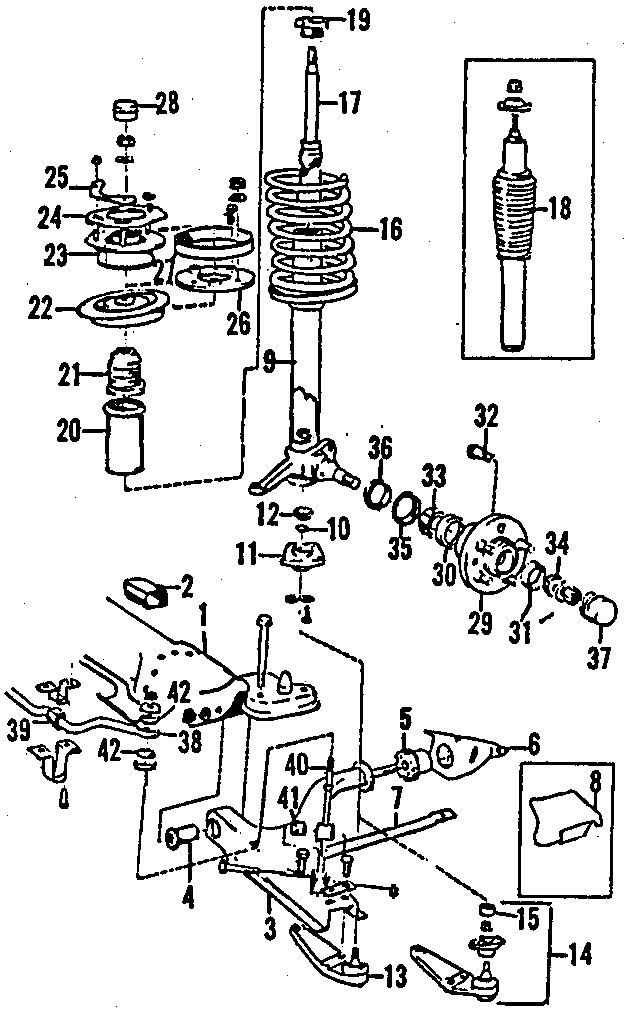 31FRONT SUSPENSION. LOWER CONTROL ARM. STABILIZER BAR. SUSPENSION COMPONENTS.https://images.simplepart.com/images/parts/motor/fullsize/F530090.png