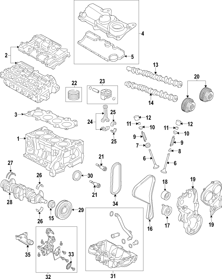 21CAMSHAFT & TIMING. CRANKSHAFT & BEARINGS. CYLINDER HEAD & VALVES. LUBRICATION. MOUNTS. PISTONS. RINGS & BEARINGS.https://images.simplepart.com/images/parts/motor/fullsize/F533035.png