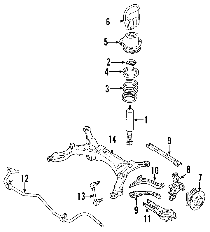 14REAR SUSPENSION. LOWER CONTROL ARM. STABILIZER BAR. SUSPENSION COMPONENTS. UPPER CONTROL ARM.https://images.simplepart.com/images/parts/motor/fullsize/F537105.png