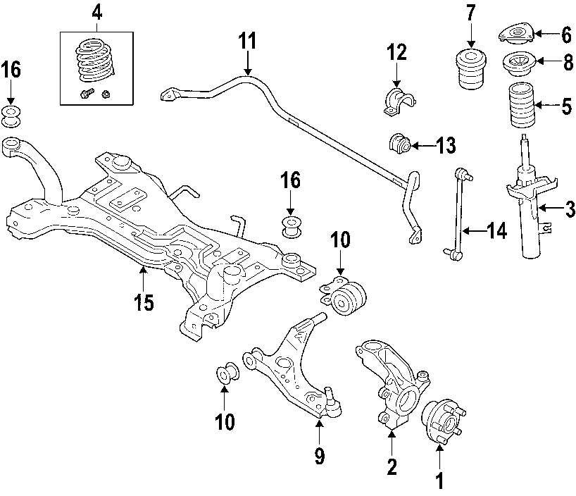 1FRONT SUSPENSION. LOWER CONTROL ARM. STABILIZER BAR. SUSPENSION COMPONENTS.https://images.simplepart.com/images/parts/motor/fullsize/F538050.png