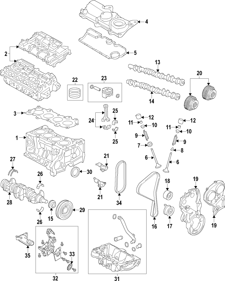 21Camshaft & timing. Crankshaft & bearings. Cylinder head & valves. Lubrication. Mounts. Pistons. Rings & bearings.https://images.simplepart.com/images/parts/motor/fullsize/F539020.png