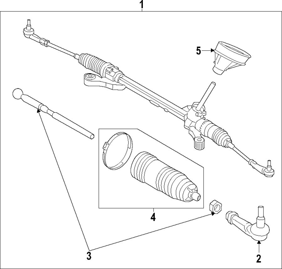 Diagram STEERING GEAR & LINKAGE. for your 2018 Ford F-150 2.7L EcoBoost V6 A/T 4WD XL Crew Cab Pickup Fleetside 