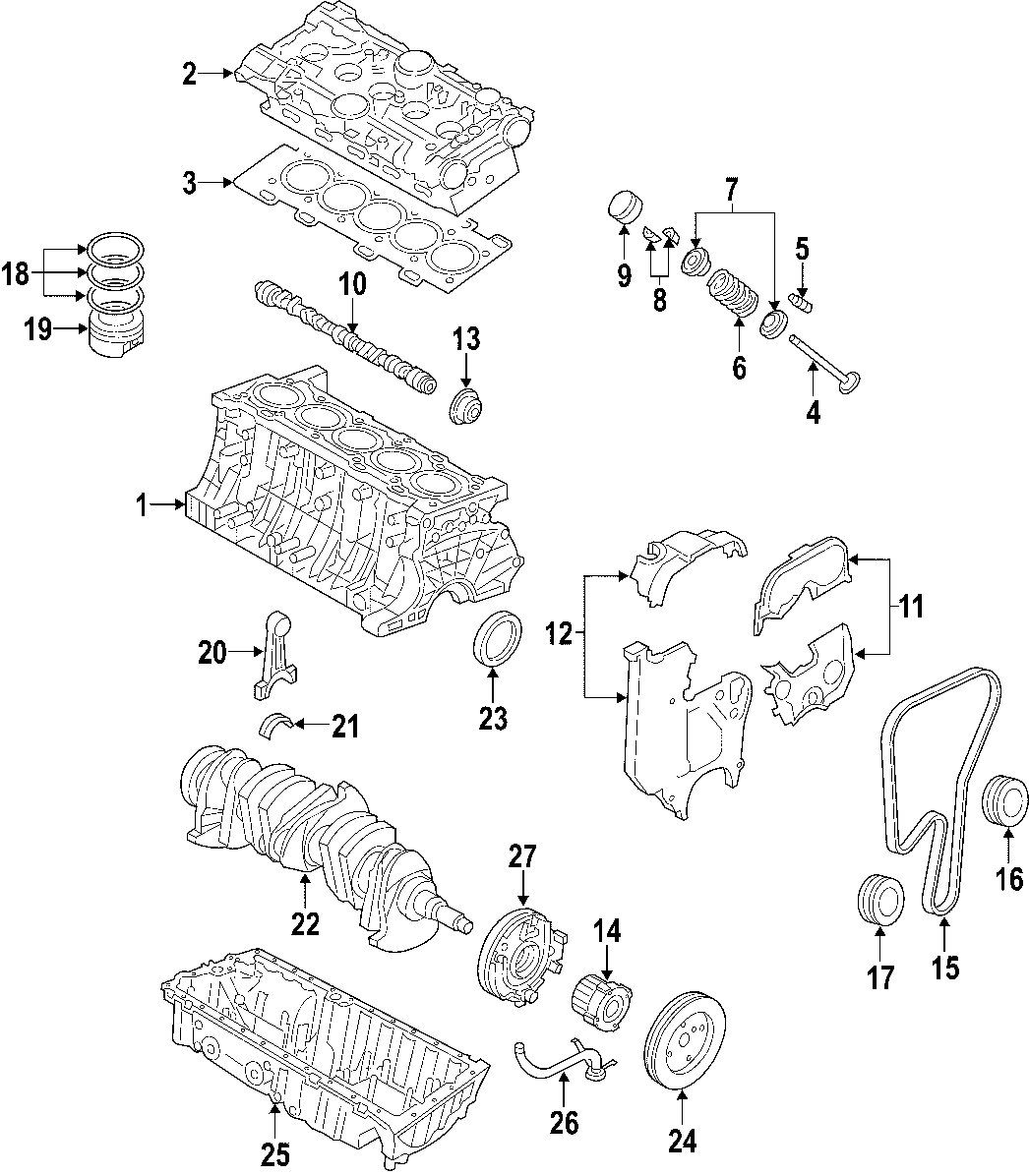 25CAMSHAFT & TIMING. CRANKSHAFT & BEARINGS. CYLINDER HEAD & VALVES. LUBRICATION. MOUNTS. PISTONS. RINGS & BEARINGS.https://images.simplepart.com/images/parts/motor/fullsize/F542030.png