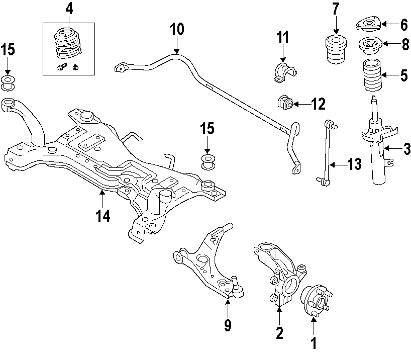 1FRONT SUSPENSION. LOWER CONTROL ARM. STABILIZER BAR. SUSPENSION COMPONENTS.https://images.simplepart.com/images/parts/motor/fullsize/F543050.png