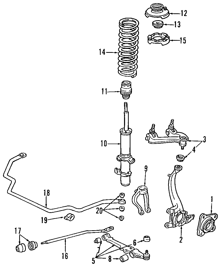 20FRONT SUSPENSION. LOWER CONTROL ARM. STABILIZER BAR. SUSPENSION COMPONENTS. UPPER CONTROL ARM.https://images.simplepart.com/images/parts/motor/fullsize/F610118.png