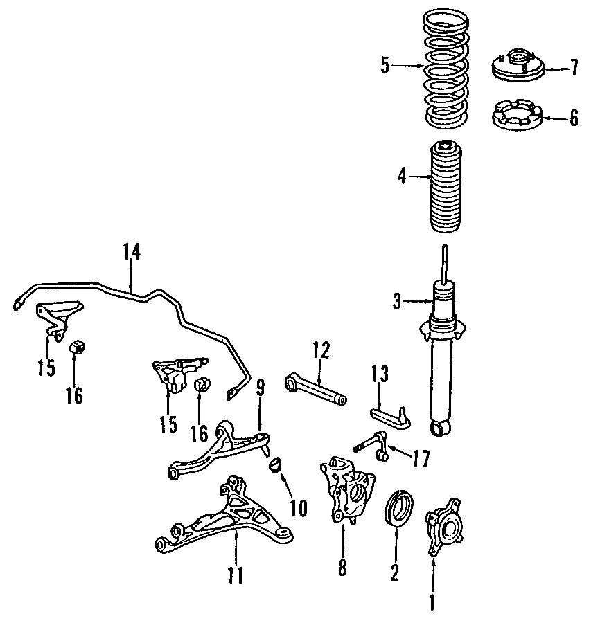 4REAR SUSPENSION. LOWER CONTROL ARM. STABILIZER BAR. SUSPENSION COMPONENTS. UPPER CONTROL ARM.https://images.simplepart.com/images/parts/motor/fullsize/F611100.png