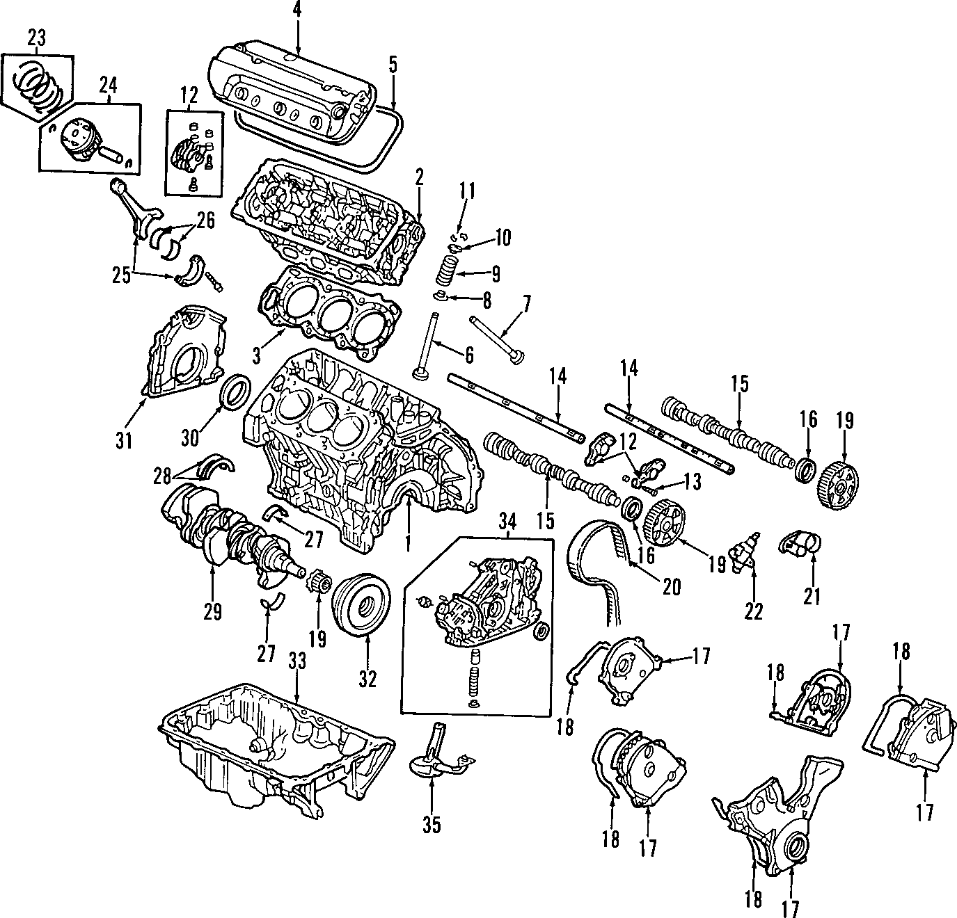 9CAMSHAFT & TIMING. CRANKSHAFT & BEARINGS. CYLINDER HEAD & VALVES. LUBRICATION. MOUNTS. PISTONS. RINGS & BEARINGS.https://images.simplepart.com/images/parts/motor/fullsize/F616055.png