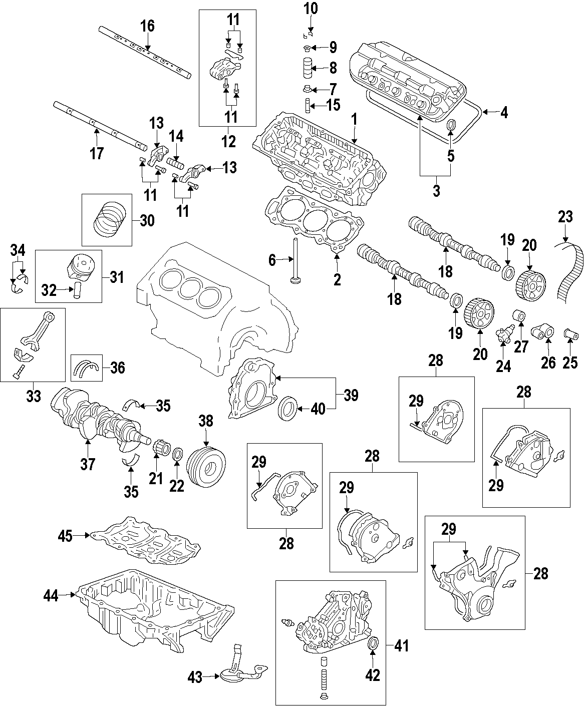 8CAMSHAFT & TIMING. CRANKSHAFT & BEARINGS. CYLINDER HEAD & VALVES. LUBRICATION. MOUNTS. PISTONS. RINGS & BEARINGS.https://images.simplepart.com/images/parts/motor/fullsize/F61A040.png