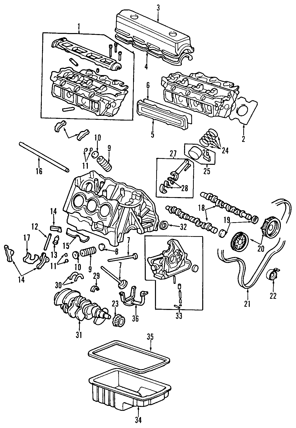 33CAMSHAFT & TIMING. CRANKSHAFT & BEARINGS. CYLINDER HEAD & VALVES. LUBRICATION. MOUNTS. PISTONS. RINGS & BEARINGS.https://images.simplepart.com/images/parts/motor/fullsize/F640070.png