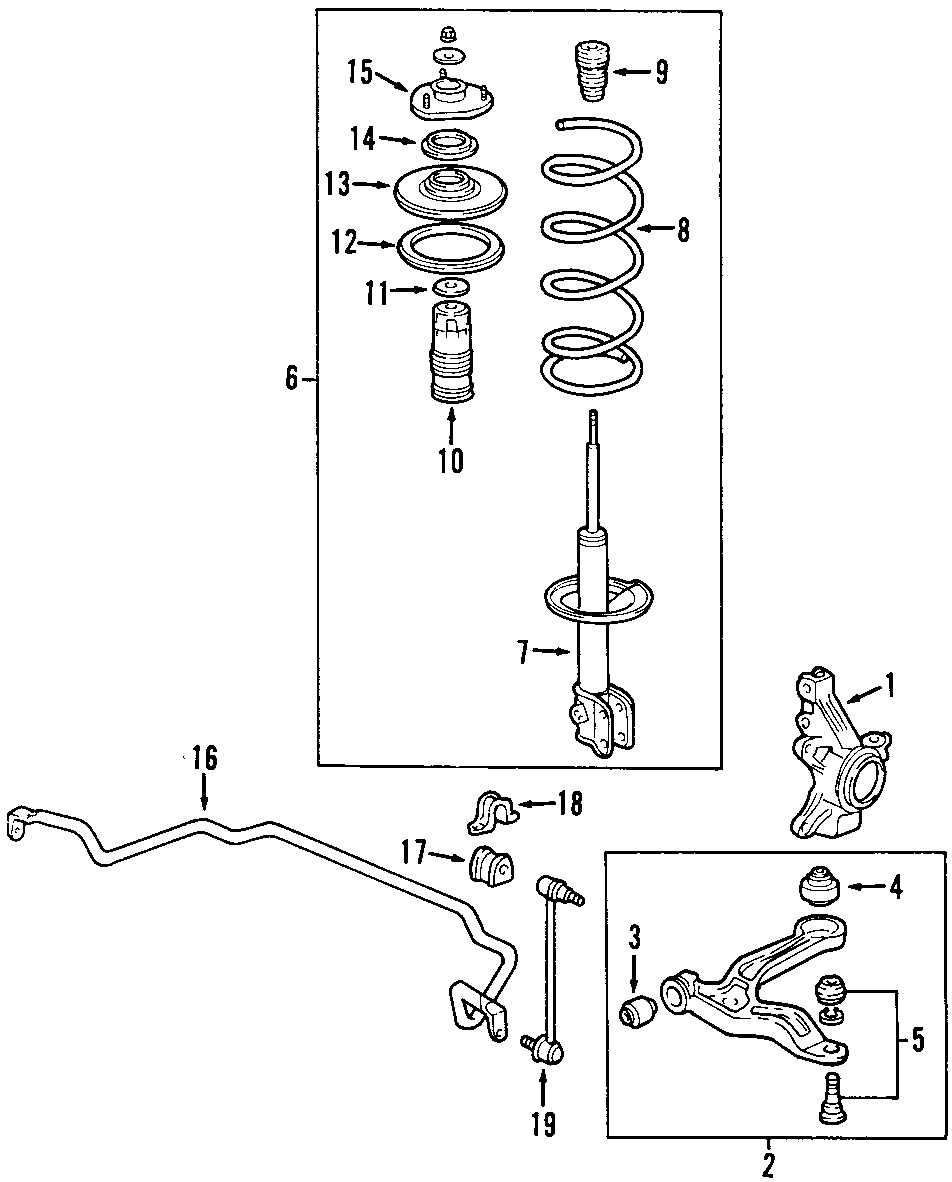 10Front suspension. Lower control arm. Stabilizer bar. Suspension components.https://images.simplepart.com/images/parts/motor/fullsize/F641055.png