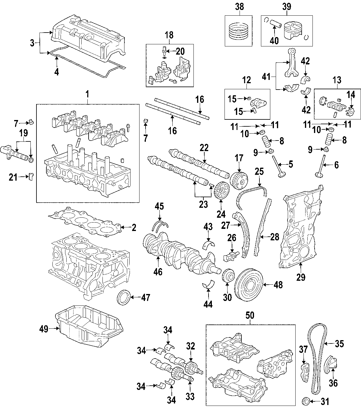 40CAMSHAFT & TIMING. CRANKSHAFT & BEARINGS. CYLINDER HEAD & VALVES. LUBRICATION. PISTONS. RINGS & BEARINGS.https://images.simplepart.com/images/parts/motor/fullsize/F646060.png