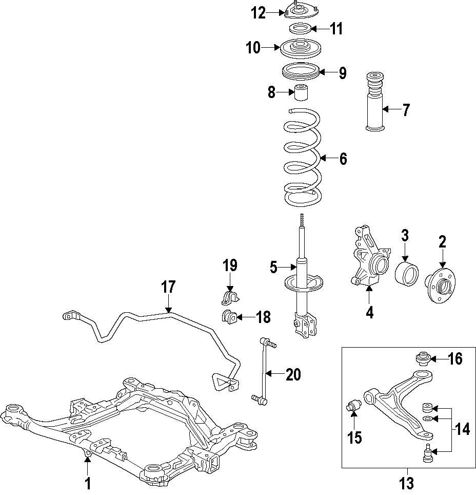 9FRONT SUSPENSION. LOWER CONTROL ARM. STABILIZER BAR. SUSPENSION COMPONENTS.https://images.simplepart.com/images/parts/motor/fullsize/F649040.png