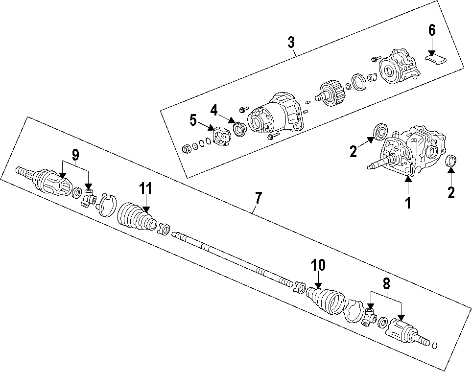 REAR AXLE. AXLE SHAFTS & JOINTS. DIFFERENTIAL. DRIVE AXLES. PROPELLER SHAFT.