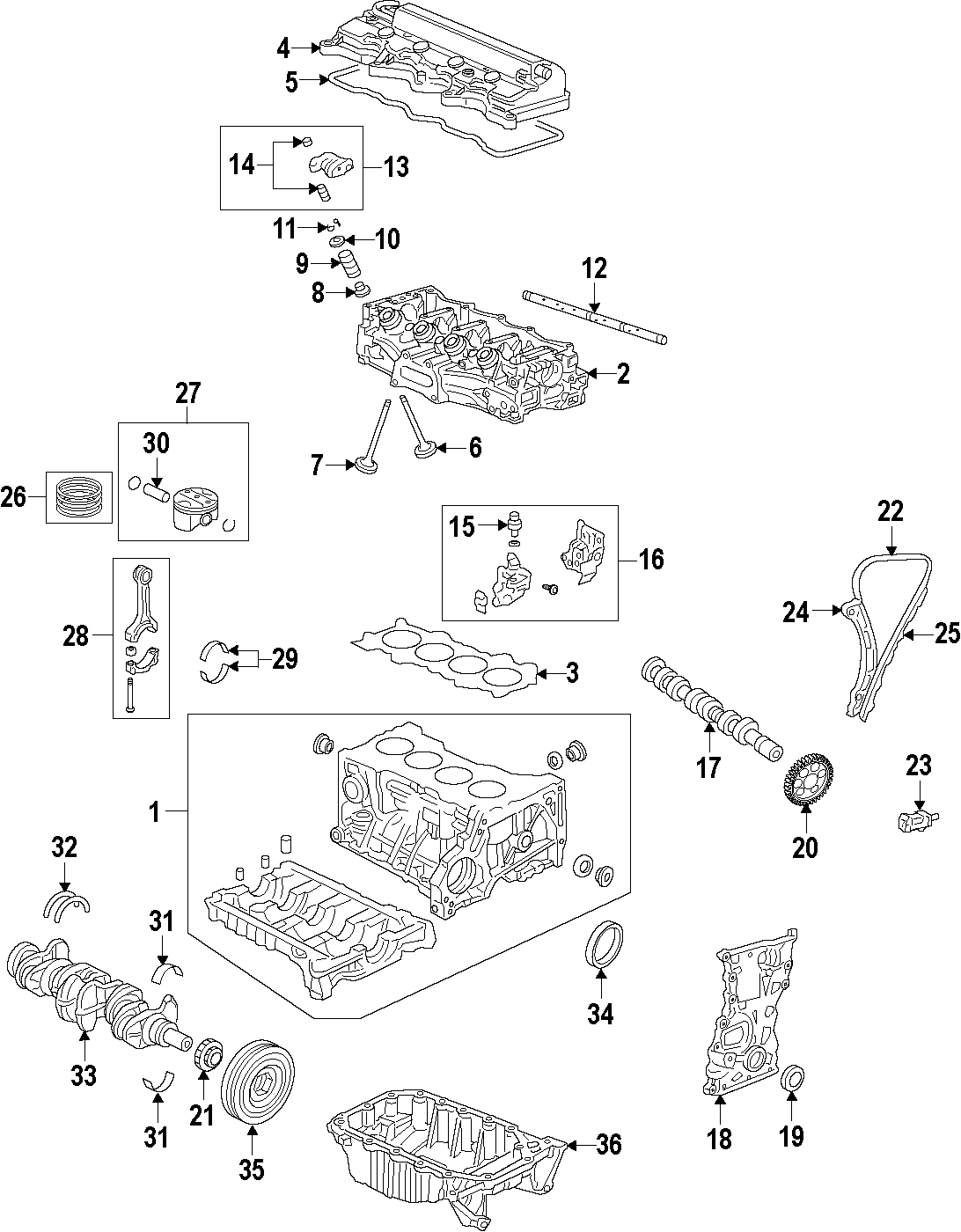 19CAMSHAFT & TIMING. CRANKSHAFT & BEARINGS. CYLINDER HEAD & VALVES. LUBRICATION. MOUNTS. PISTONS. RINGS & BEARINGS.https://images.simplepart.com/images/parts/motor/fullsize/F64G050.png