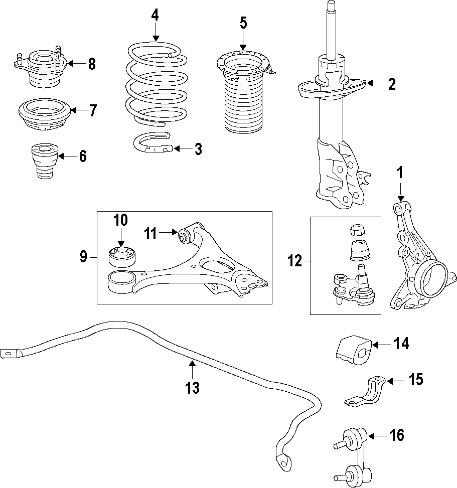 12FRONT SUSPENSION. LOWER CONTROL ARM. STABILIZER BAR. SUSPENSION COMPONENTS.https://images.simplepart.com/images/parts/motor/fullsize/F64J030.png