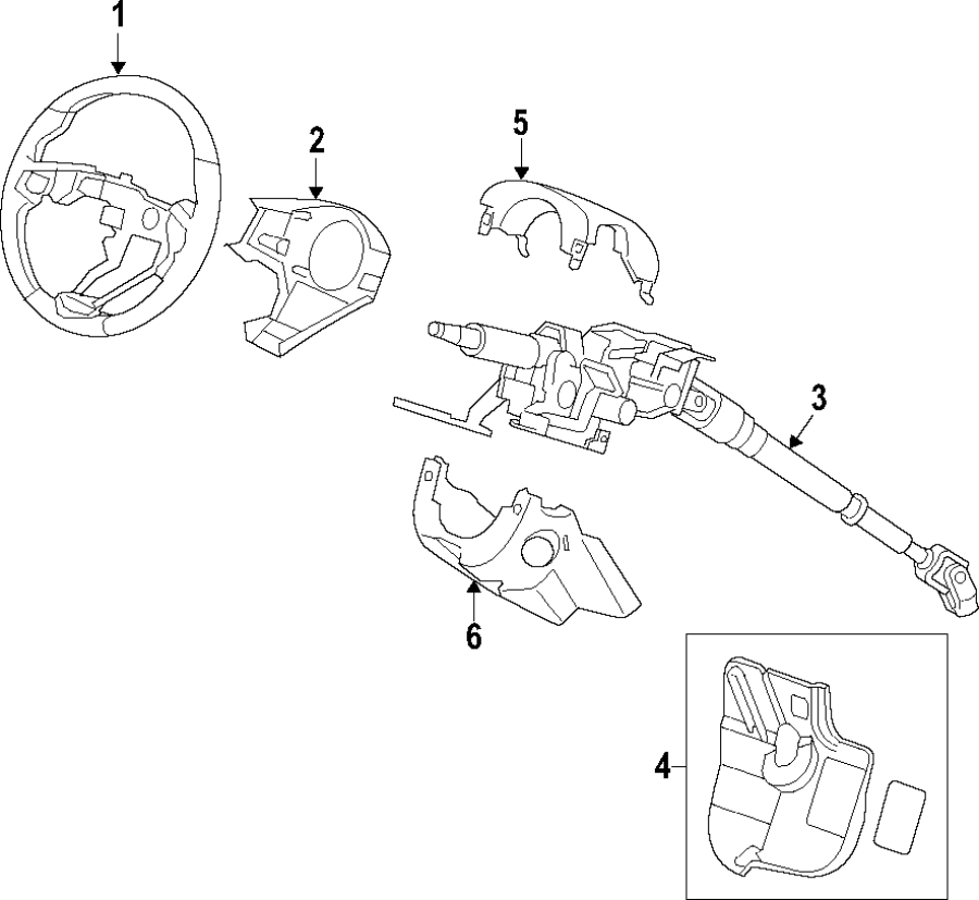 STEERING COLUMN. STEERING WHEEL.