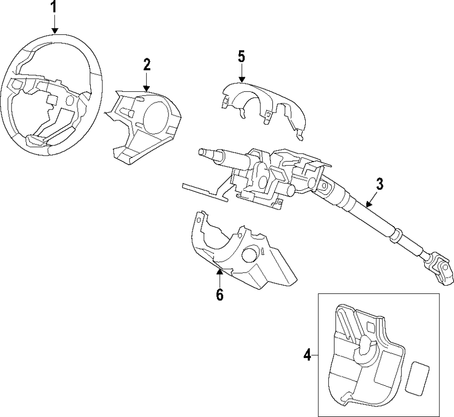 STEERING COLUMN. STEERING WHEEL.